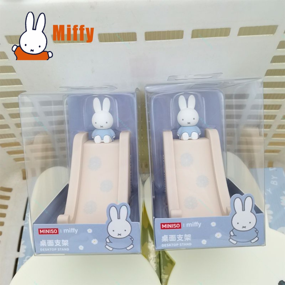 Desk Setup Cute - ที่วางโทรศัพท์รูปมิฟฟี่น่ารัก ลายกระต่ายสีพาสเทล ชมพู ฟ้า ลายดอกไม้ ตกแต่งโต๊ะทำงานสวยงาม
