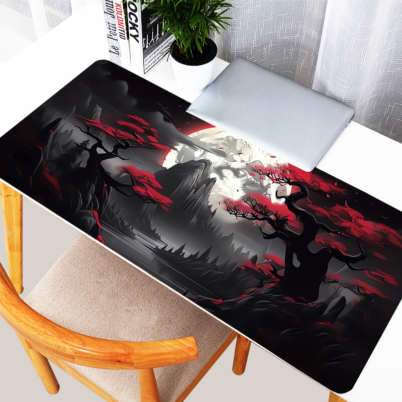 Desk Setup Red - Mouse Pad อุปกรณ์เสริมสําหรับเล่นเกมคอมพิวเตอร์โน้ตบุ๊คความเร็ว Mini Pc Gamer