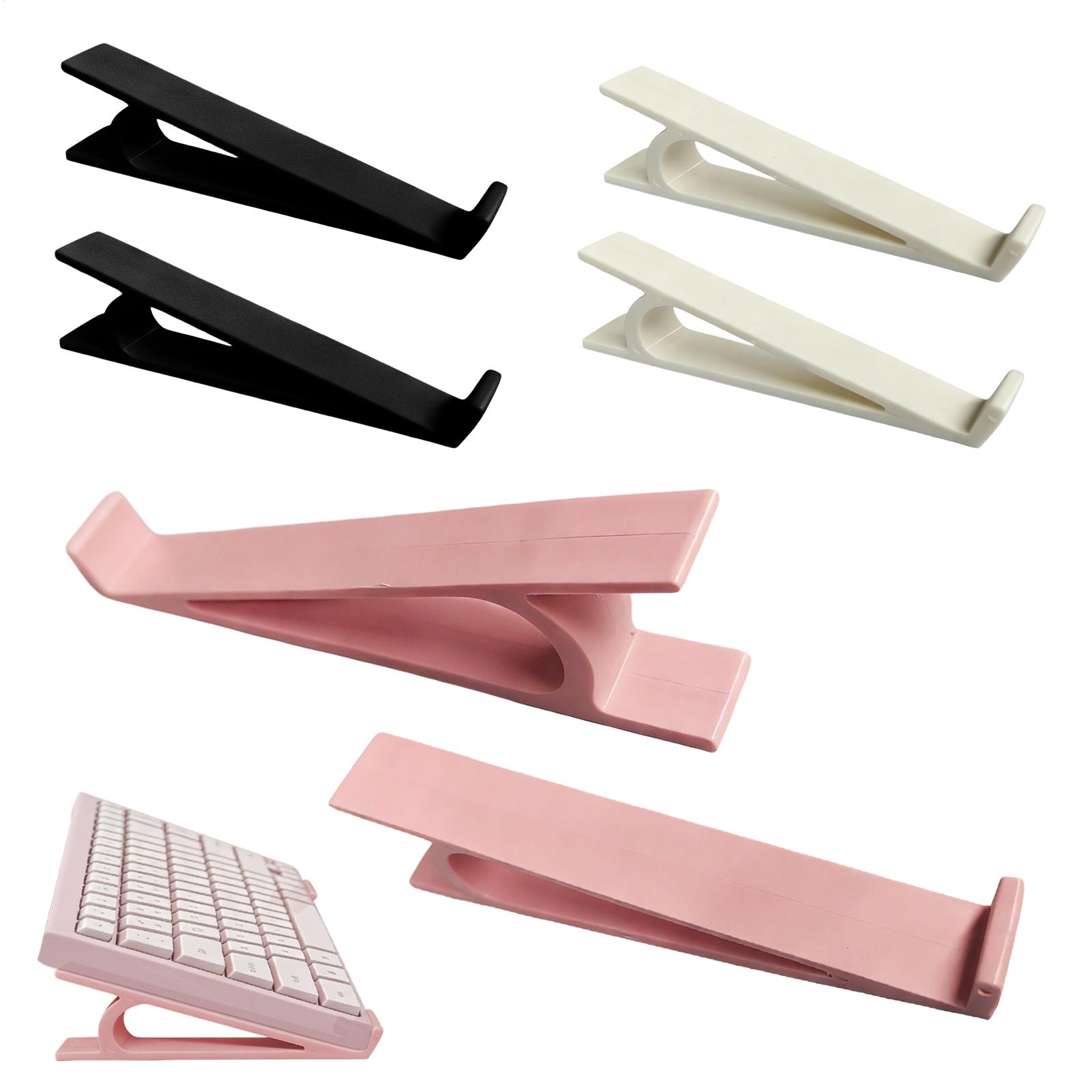 Desk Setup Riser - ขาตั้งคีย์บอร์ดอเนกประสงค์ 2 ชิ้น/คู่ ขาตั้งคอมพิวเตอร์กันลื่นตามหลักสรีรศาสตร์สำหรับโต๊ะพิมพ์งานเล่นเกมโฮมออฟฟิศ