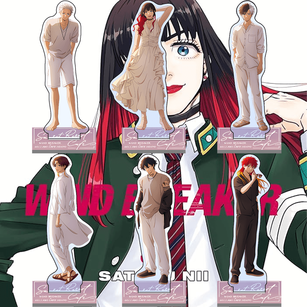 Desk Setup Cute - WIND BREAKER Umemiya Hajime 15 ซม.อะคริลิคสแตนด์พวงกุญแจผมสีขาวเครื่องประดับตั้งโต๊ะตกแต่งห้องอิทาแบ็ก