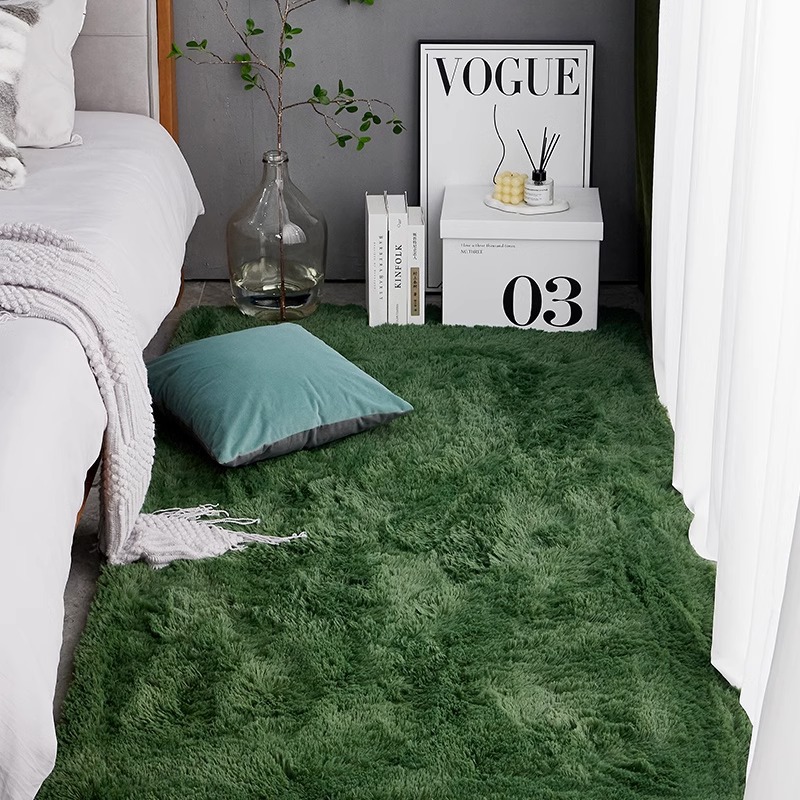 Desk Setup Girly - พรมสีเขียวหรูหราสำหรับห้องนอนที่เต็มไปด้วยสไตล์นอร์ดิกอินส์ห้องนั่งเล่นโต๊ะกาแฟเสื่อปูพื้นหรูหราสำหรับเด็กผู้หญิง