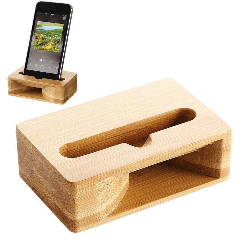 Desk Setup Riser - ที่วางโทรศัพท์เครื่องขยายเสียงลําโพงขาตั้งไม้เดสก์ท็อปโทรศัพท์ลําโพงเครื่องขยายเสียงโทรศัพท์มือถือ Riser ธรรมชาติลําโพงโทรศัพท์ Dock