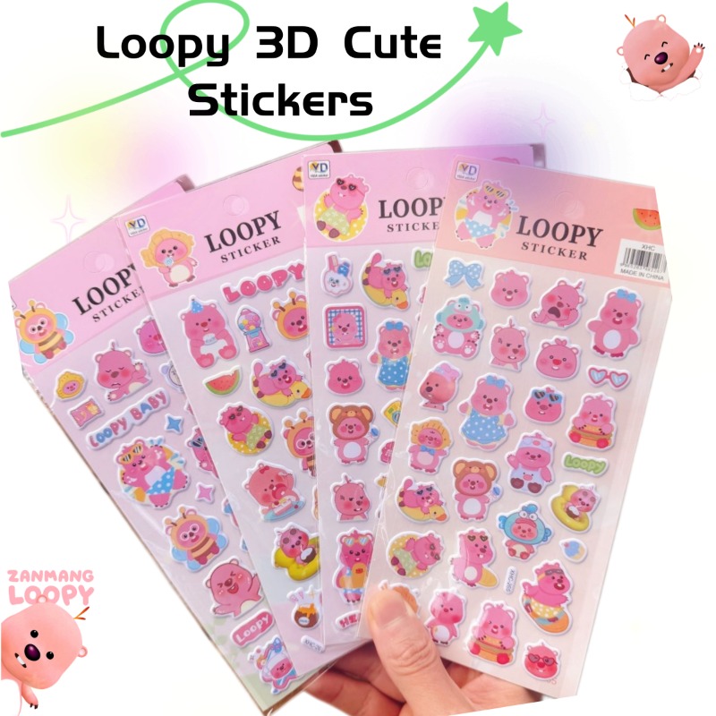 Desk Setup Decor - สติกเกอร์โฟม 3 มิติ ลายโปโรโร น่ารัก สไตล์การ์ตูน