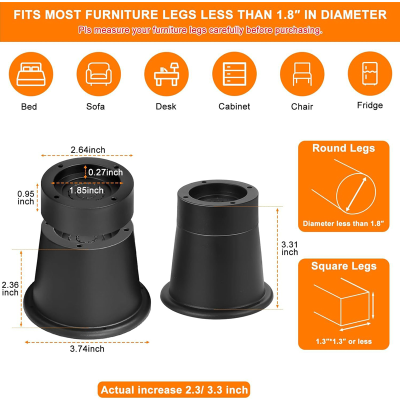 4 ชิ้น Heavy Duty เฟอร์นิเจอร์ - Desk Setup Riser บทวิจารณ์และราคา