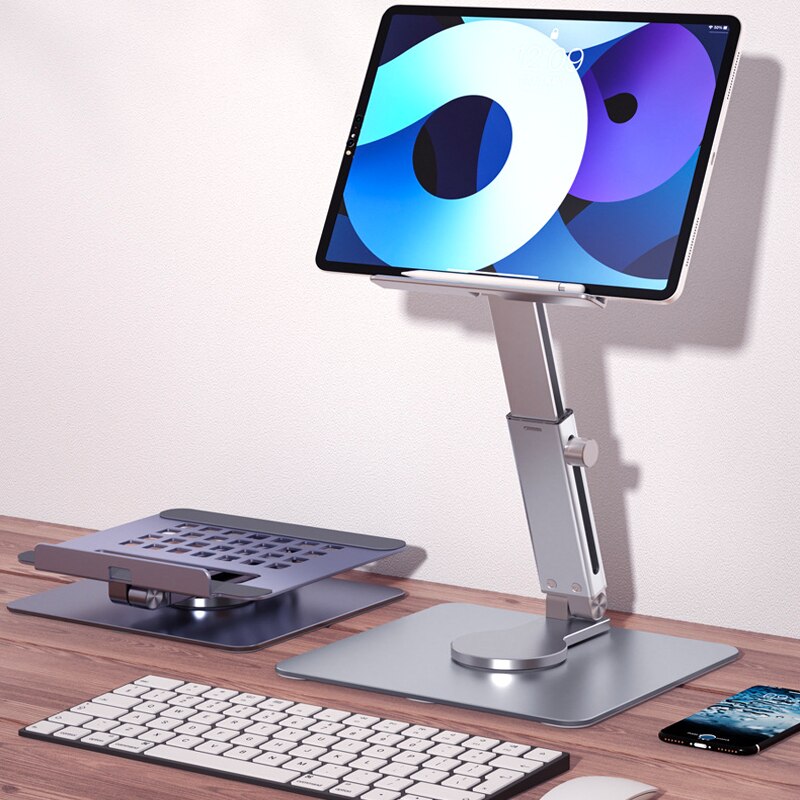 ขาตั้งแท็บเล็ตอลูมิเนียมแบบพับ - Desk Setup Riser บทวิจารณ์และราคา