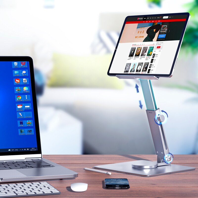 ขาตั้งแท็บเล็ตอลูมิเนียมแบบพับ - Desk Setup Riser บทวิจารณ์และราคา