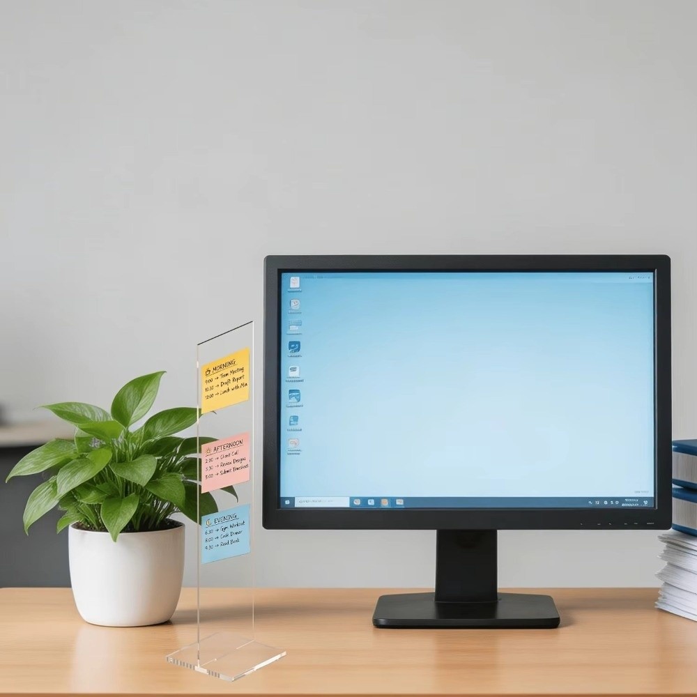 กระดานข้อความอะคริลิกแบบถอดได้ - Sticky Memo Holder บทวิจารณ์และราคา