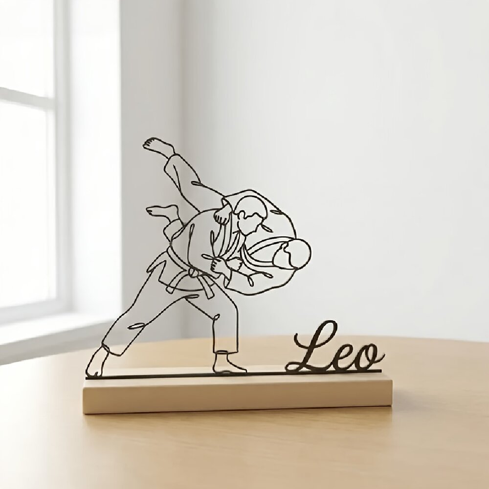 รูปปั้นศิลปะการต่อสู้ยูโดแกะสล - Desk Setup Decor บทวิจารณ์และราคา