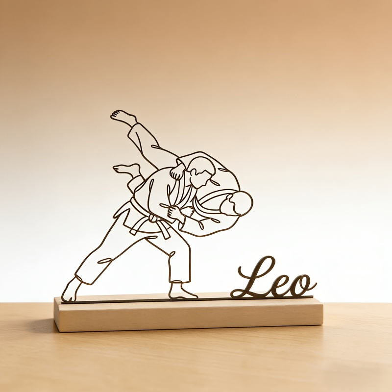 รูปปั้นศิลปะการต่อสู้ยูโดแกะสล - Desk Setup Decor บทวิจารณ์และราคา