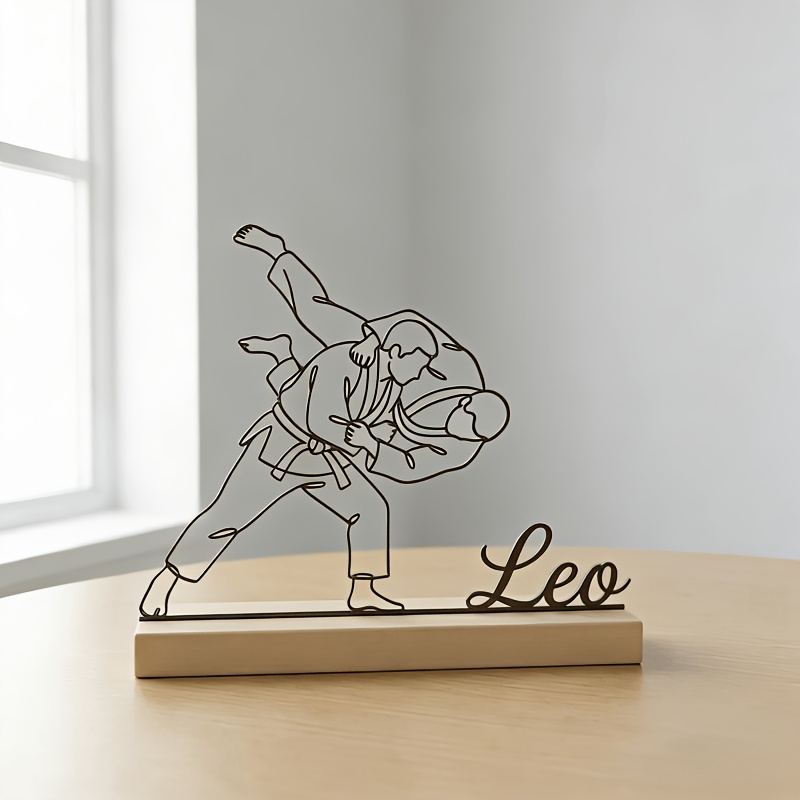 รูปปั้นศิลปะการต่อสู้ยูโดแกะสล - Desk Setup Decor บทวิจารณ์และราคา