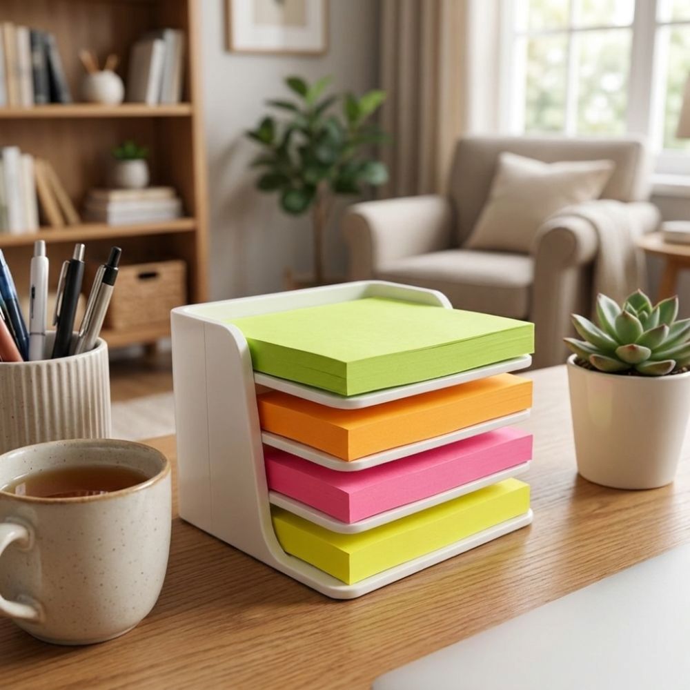 ที่วางโน้ตแบบซ้อนกันได้ แบ่งชั - Sticky Memo Holder บทวิจารณ์และราคา