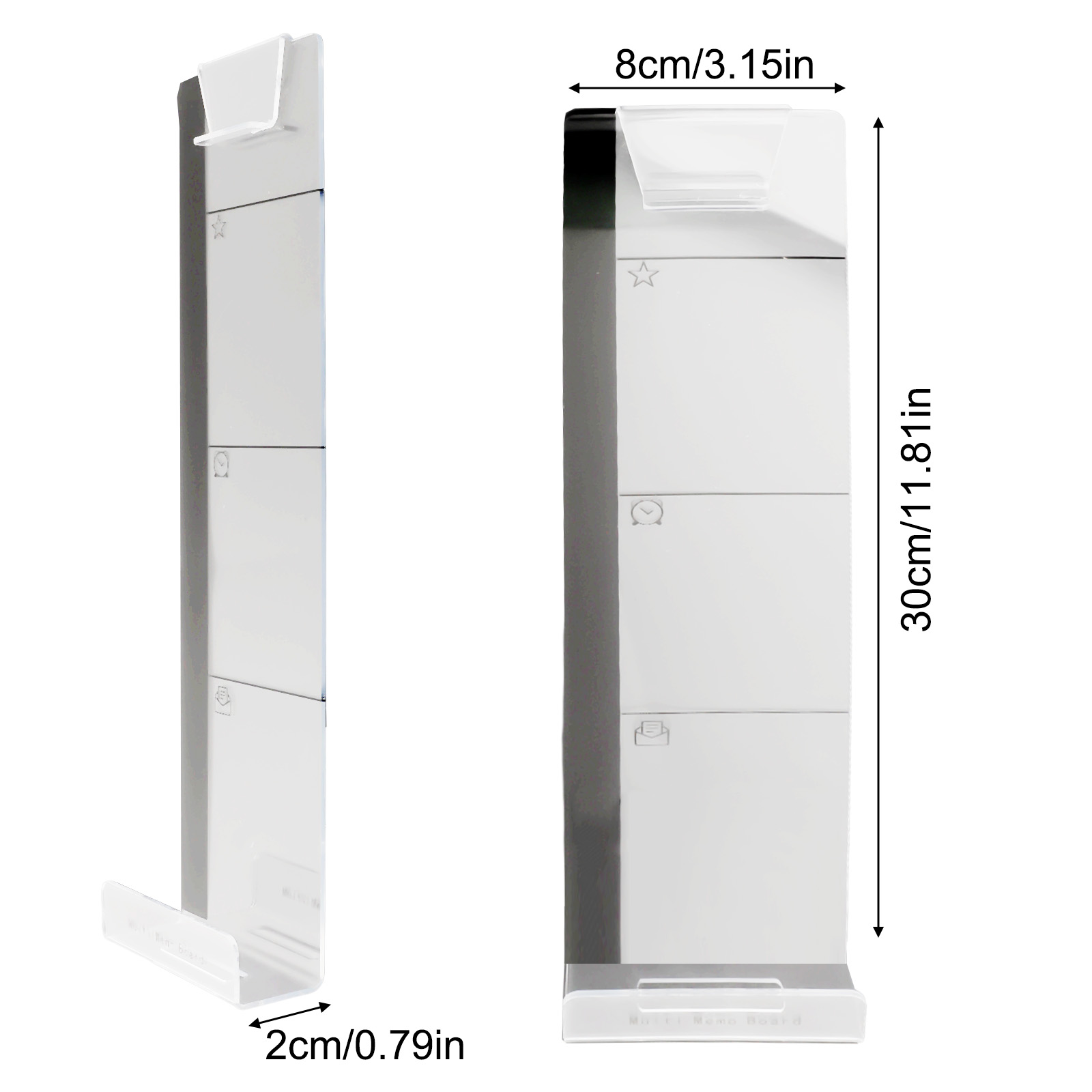 กระดานโน้ตอะคริลิคใสแบบติดผนัง - Sticky Memo Holder บทวิจารณ์และราคา