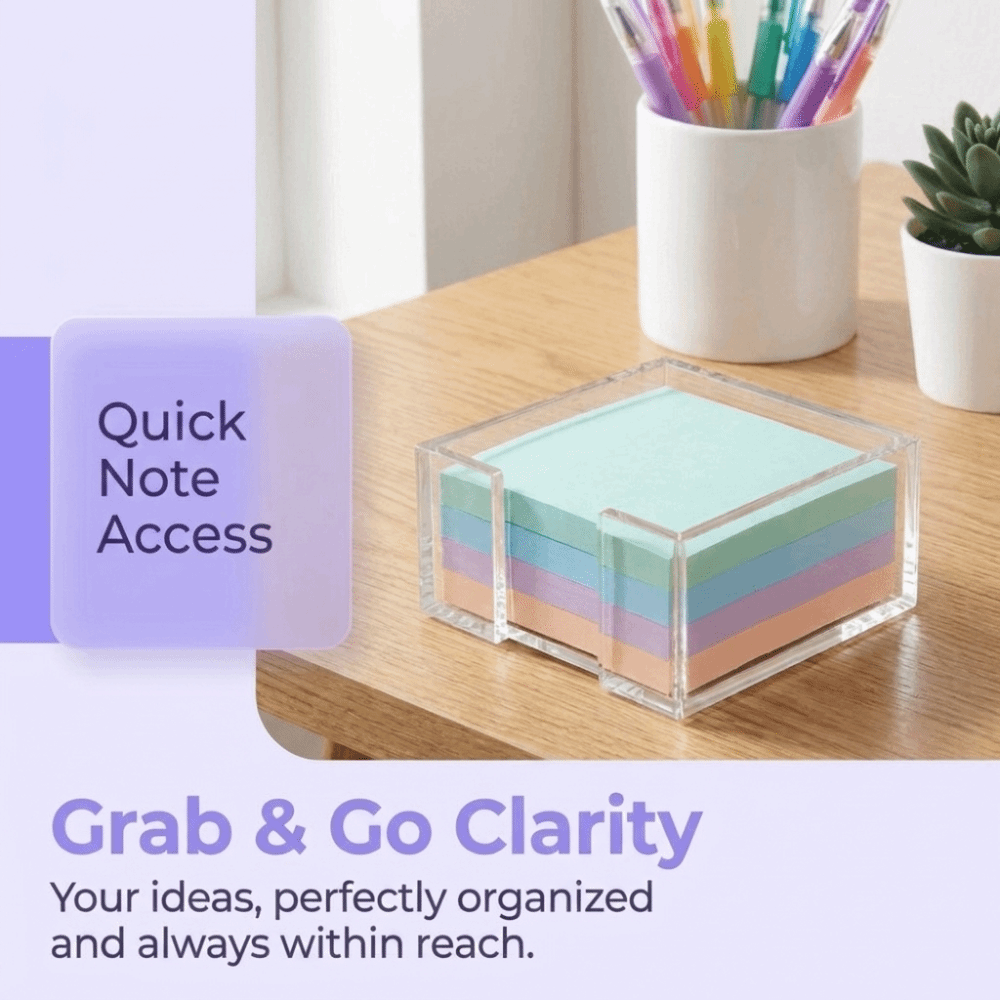ที่ใส่กระดาษโน้ตแบบใสอเนกประสง - Sticky Memo Holder บทวิจารณ์และราคา