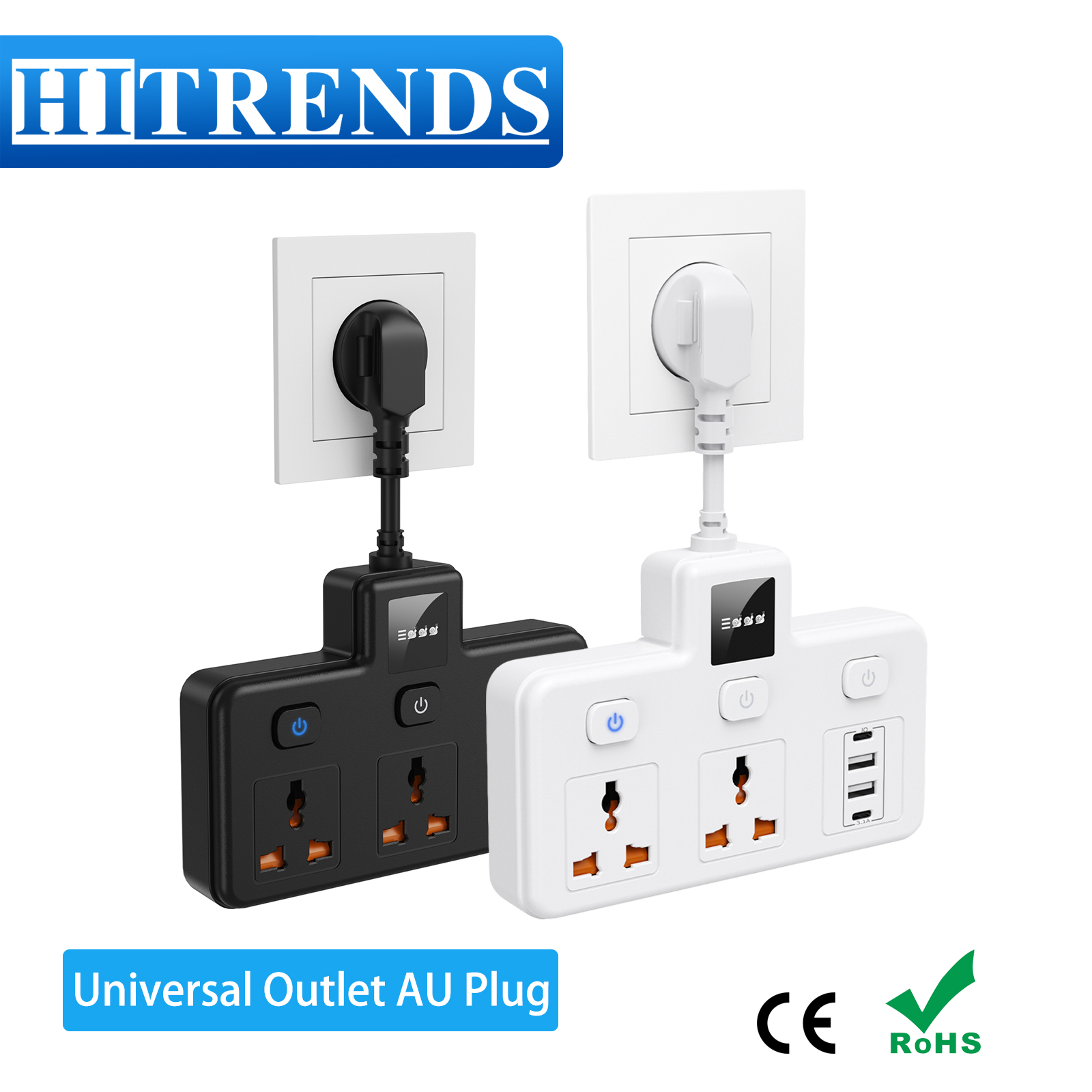 ปลั๊ก AU Universal Outlet Powe - Power Strip Flat บทวิจารณ์และราคา