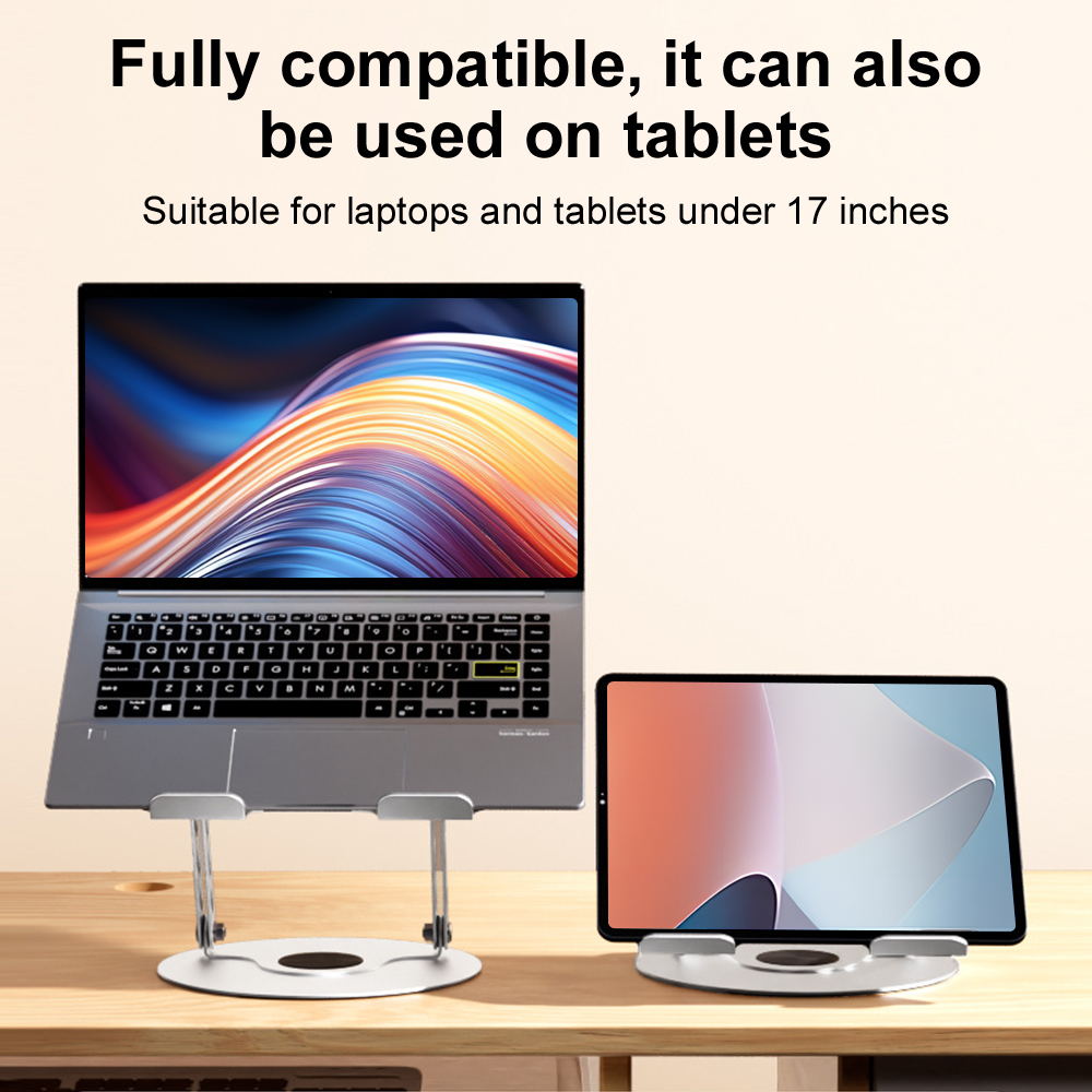 360 °   ขาตั้งแล็ปท็อปแบบหมุนไ - Desk Setup Riser บทวิจารณ์และราคา