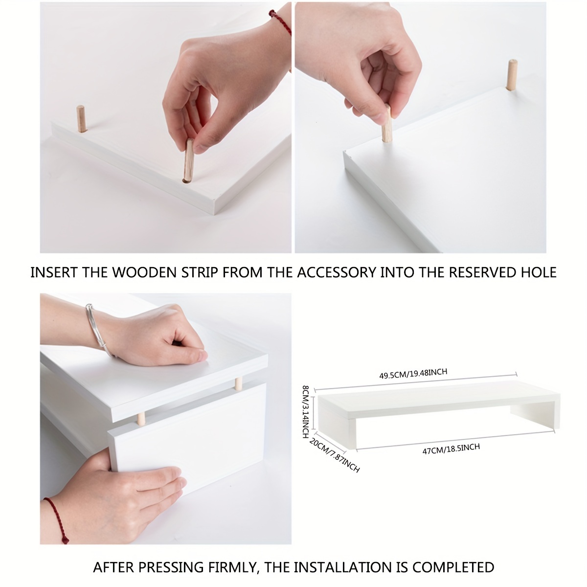 แท่นวางจอคอมพิวเตอร์ MDF สีขาว - Desk Setup Riser บทวิจารณ์และราคา