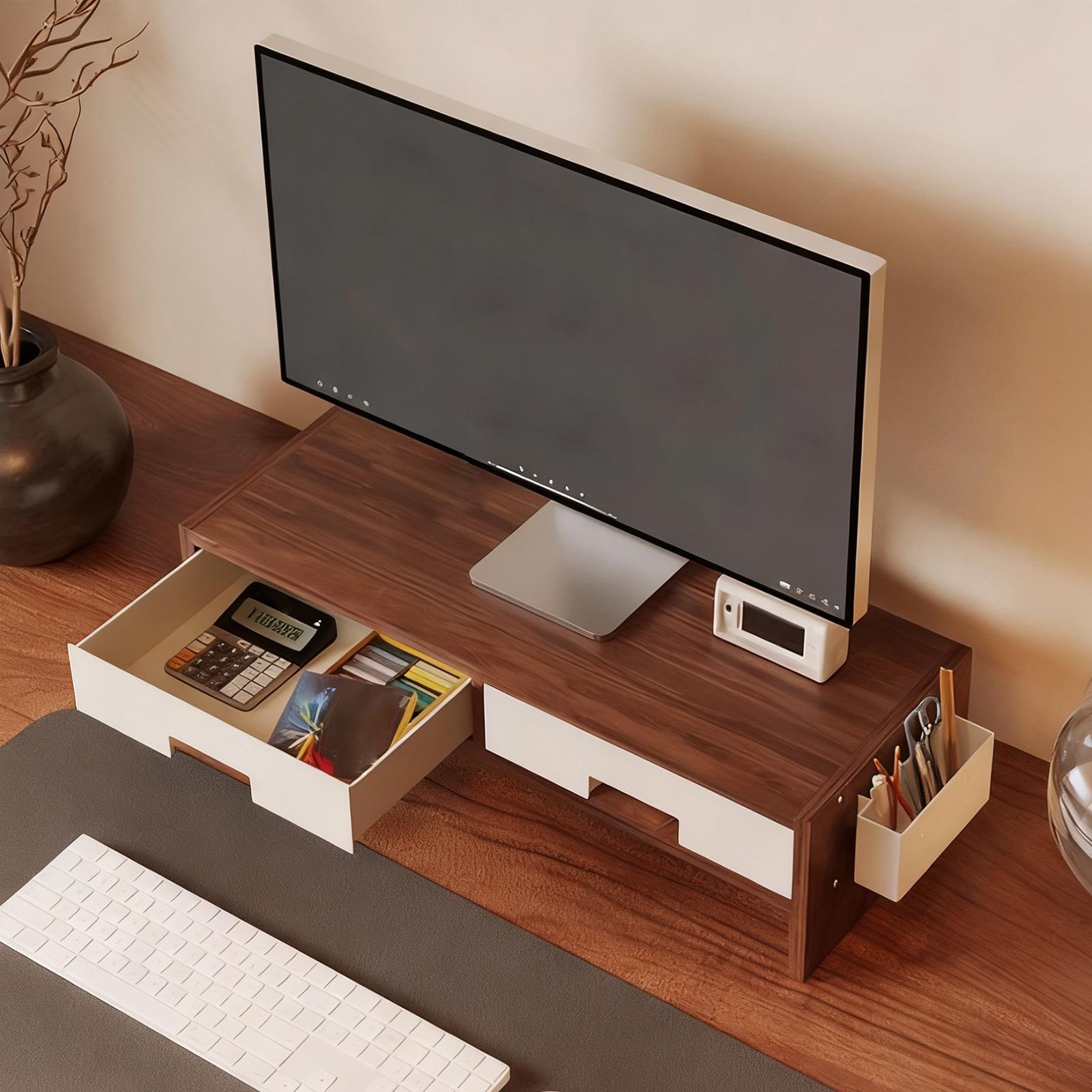 ขาตั้งจอคอมพิวเตอร์แบบมีลิ้นชั - Desk Setup Riser บทวิจารณ์และราคา