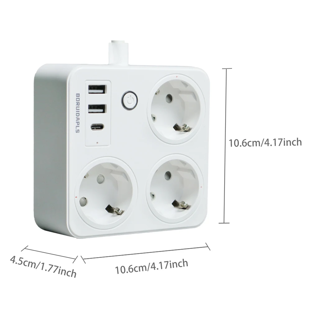 BORUIDAPLS ZigBee EU ปลั๊กไฟอั - Power Strip Flat บทวิจารณ์และราคา
