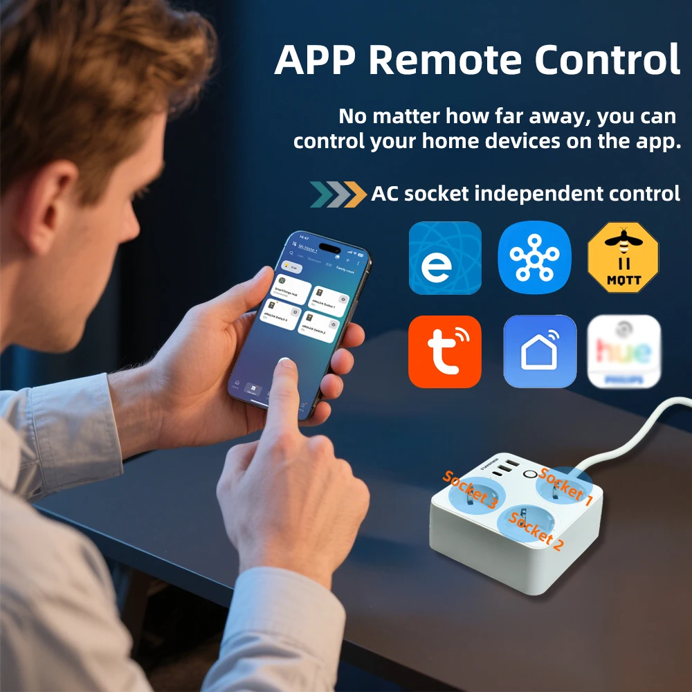 BORUIDAPLS ZigBee EU ปลั๊กไฟอั - Power Strip Flat บทวิจารณ์และราคา