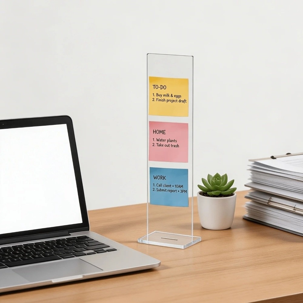 กระดานข้อความอะคริลิคใส ที่วาง - Sticky Memo Holder บทวิจารณ์และราคา