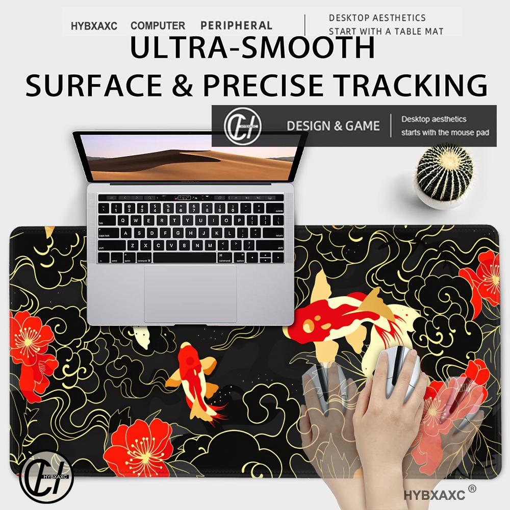 HYBXAXC แผ่นรองเมาส์ลายปลาคาร์ - Desk Setup Red บทวิจารณ์และราคา