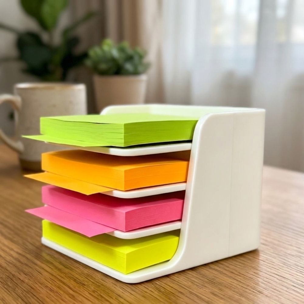 ที่ใส่กระดาษโน้ตแบบซ้อนกันได้  - Sticky Memo Holder บทวิจารณ์และราคา