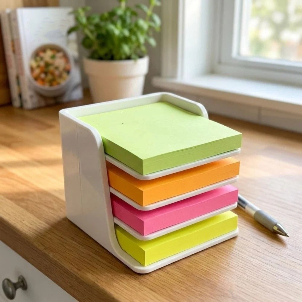 ที่ใส่กระดาษโน้ตแบบซ้อนกันได้  - Sticky Memo Holder บทวิจารณ์และราคา