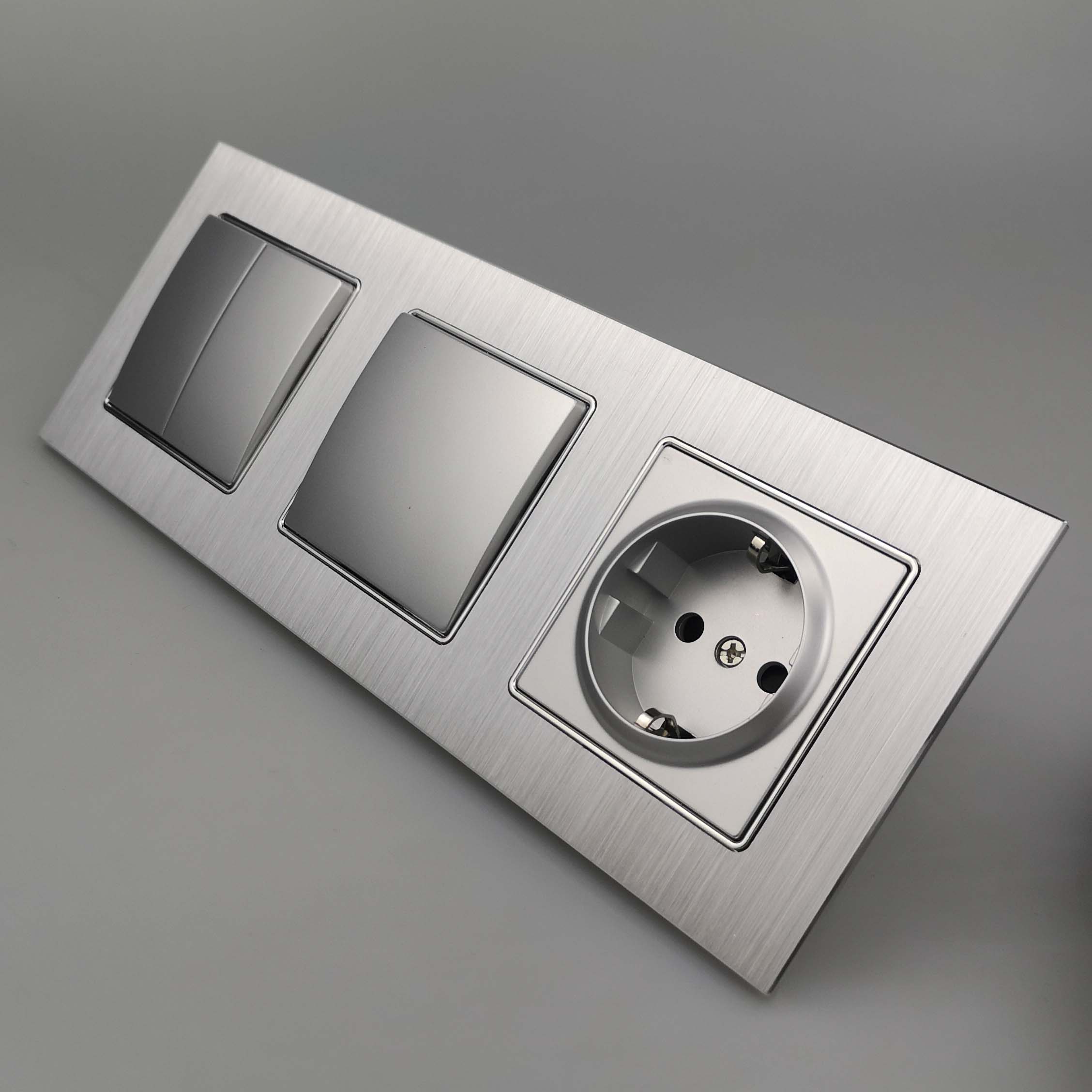 Silver EU กรอบโลหะ STOP Kontak - Power Strip Flat บทวิจารณ์และราคา