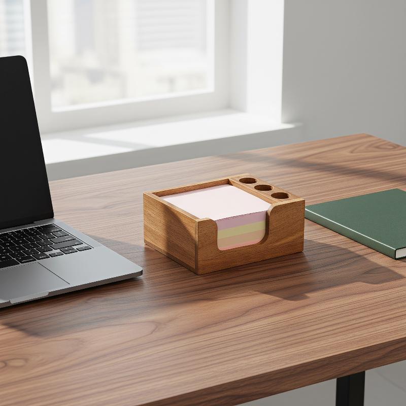 ที่จัดระเบียบโต๊ะทำงานไม้แบบมิ - Sticky Memo Holder บทวิจารณ์และราคา