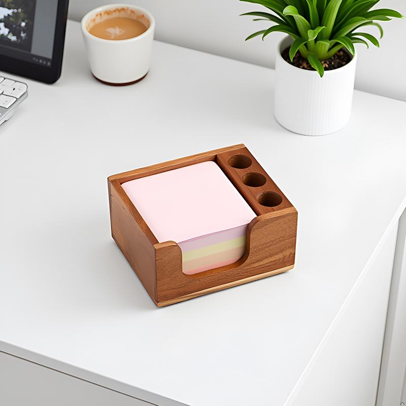 ที่จัดระเบียบโต๊ะทำงานไม้แบบมิ - Sticky Memo Holder บทวิจารณ์และราคา