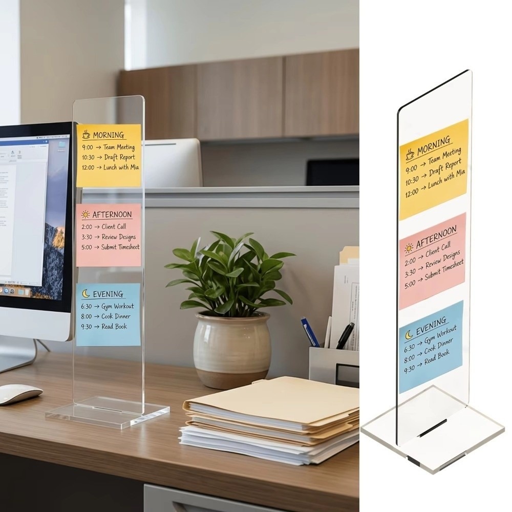 กระดานข้อความอะคริลิกแบบถอดได้ - Sticky Memo Holder บทวิจารณ์และราคา