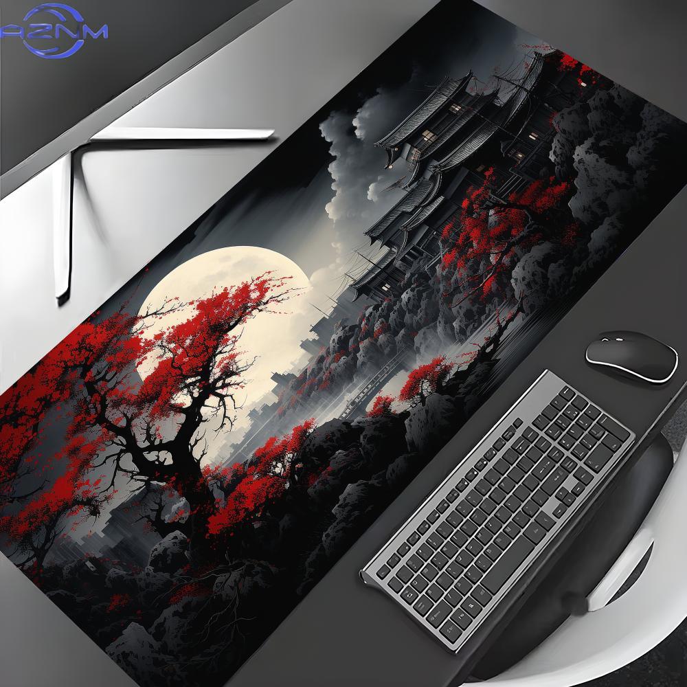 แผ่นรองเมาส์ลายทิวทัศน์สีแดงแล - Desk Setup Red บทวิจารณ์และราคา