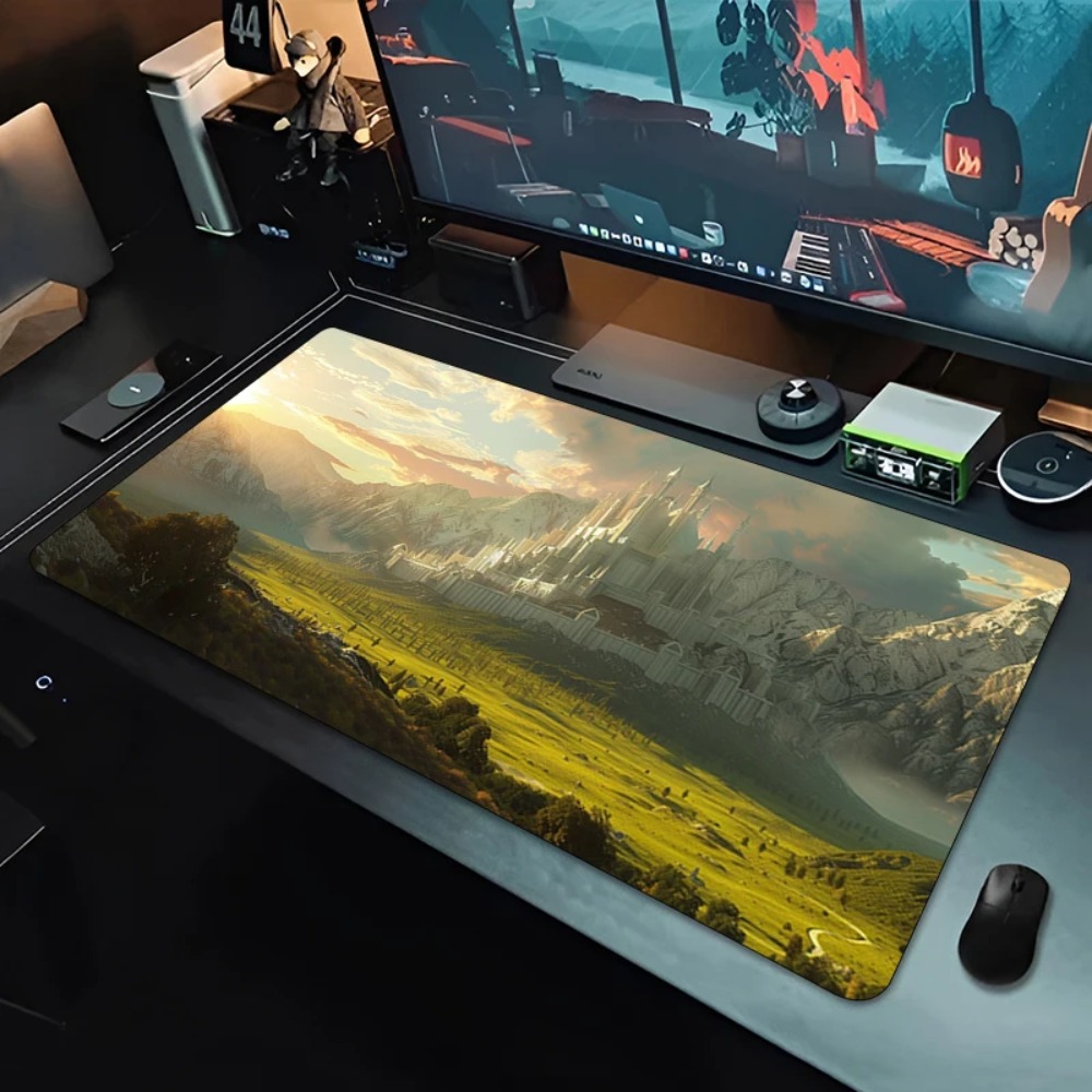 แผ่นรองเมาส์เกมมิ่งขนาดใหญ่ลาย - Desk Setup Red บทวิจารณ์และราคา