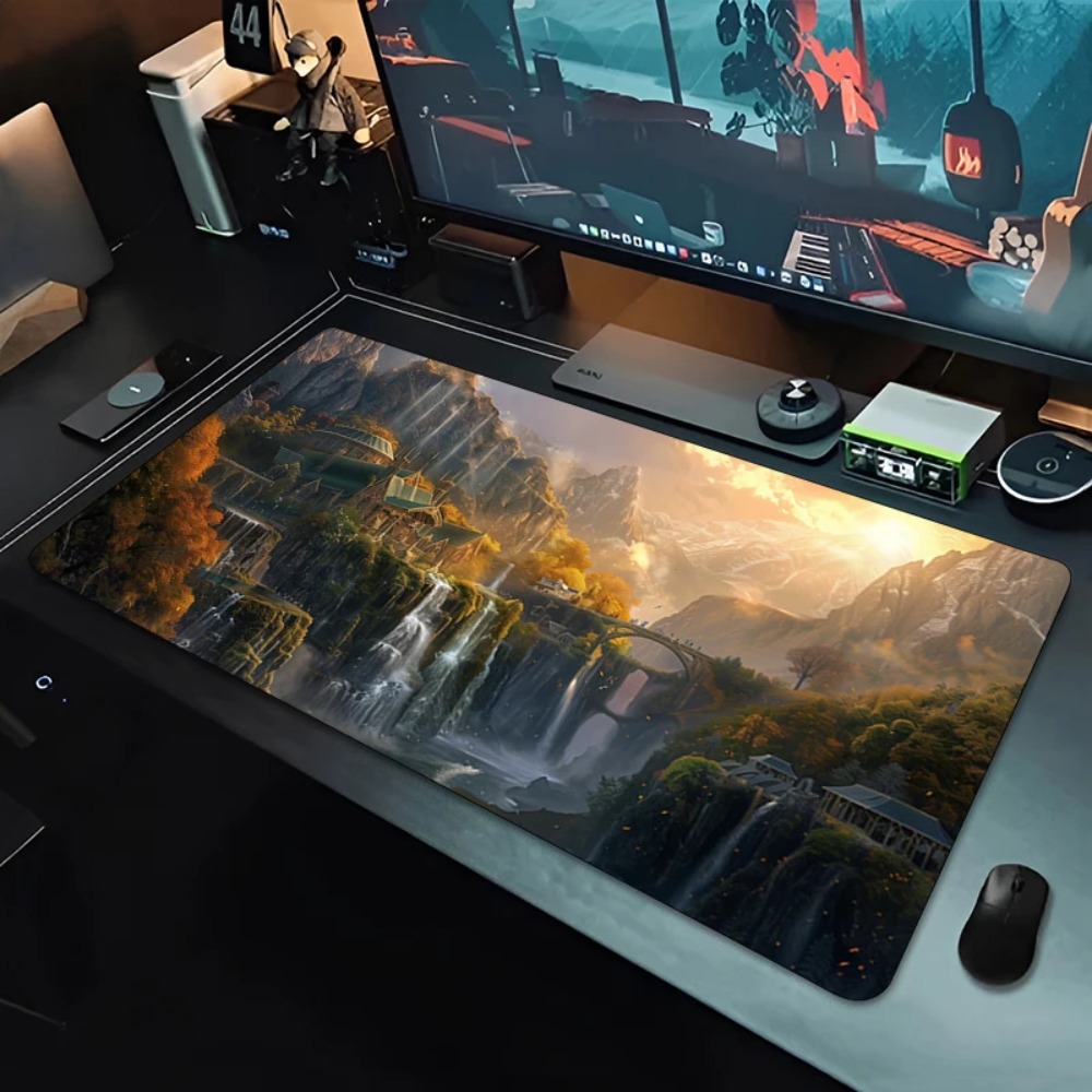 แผ่นรองเมาส์เกมมิ่งขนาดใหญ่ลาย - Desk Setup Red บทวิจารณ์และราคา