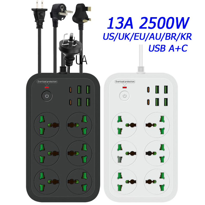13A Universal Power Strip ซ็อก - Power Strip Flat บทวิจารณ์และราคา