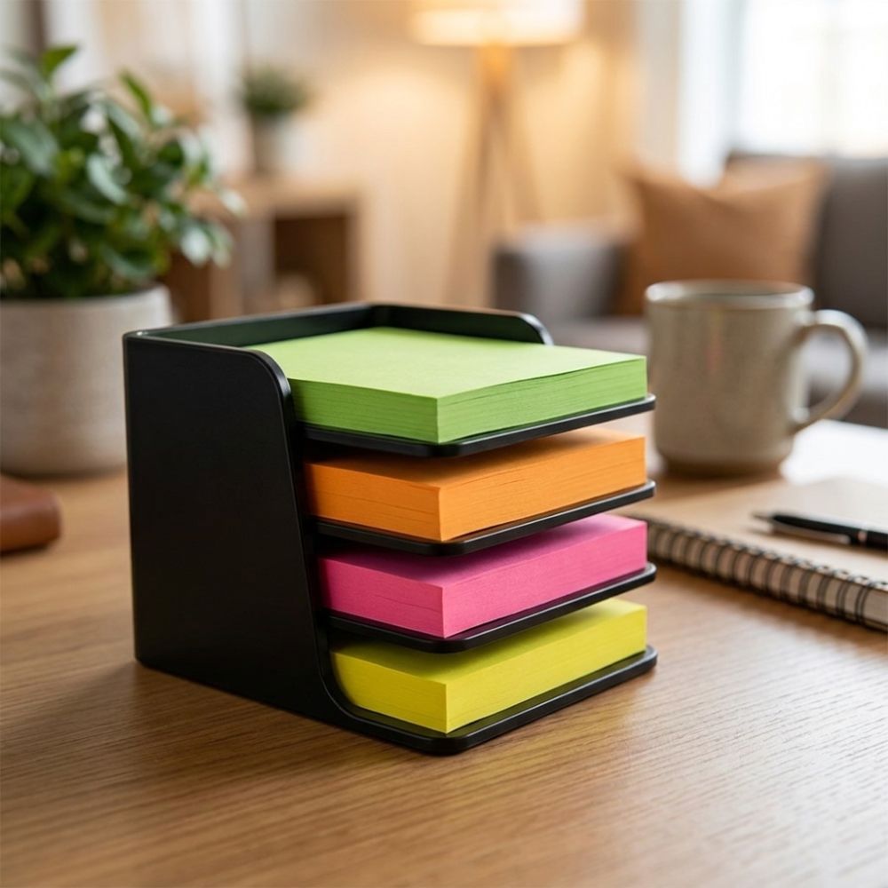 ที่วางโน้ตแบบซ้อนกันได้ แบ่งชั - Sticky Memo Holder บทวิจารณ์และราคา